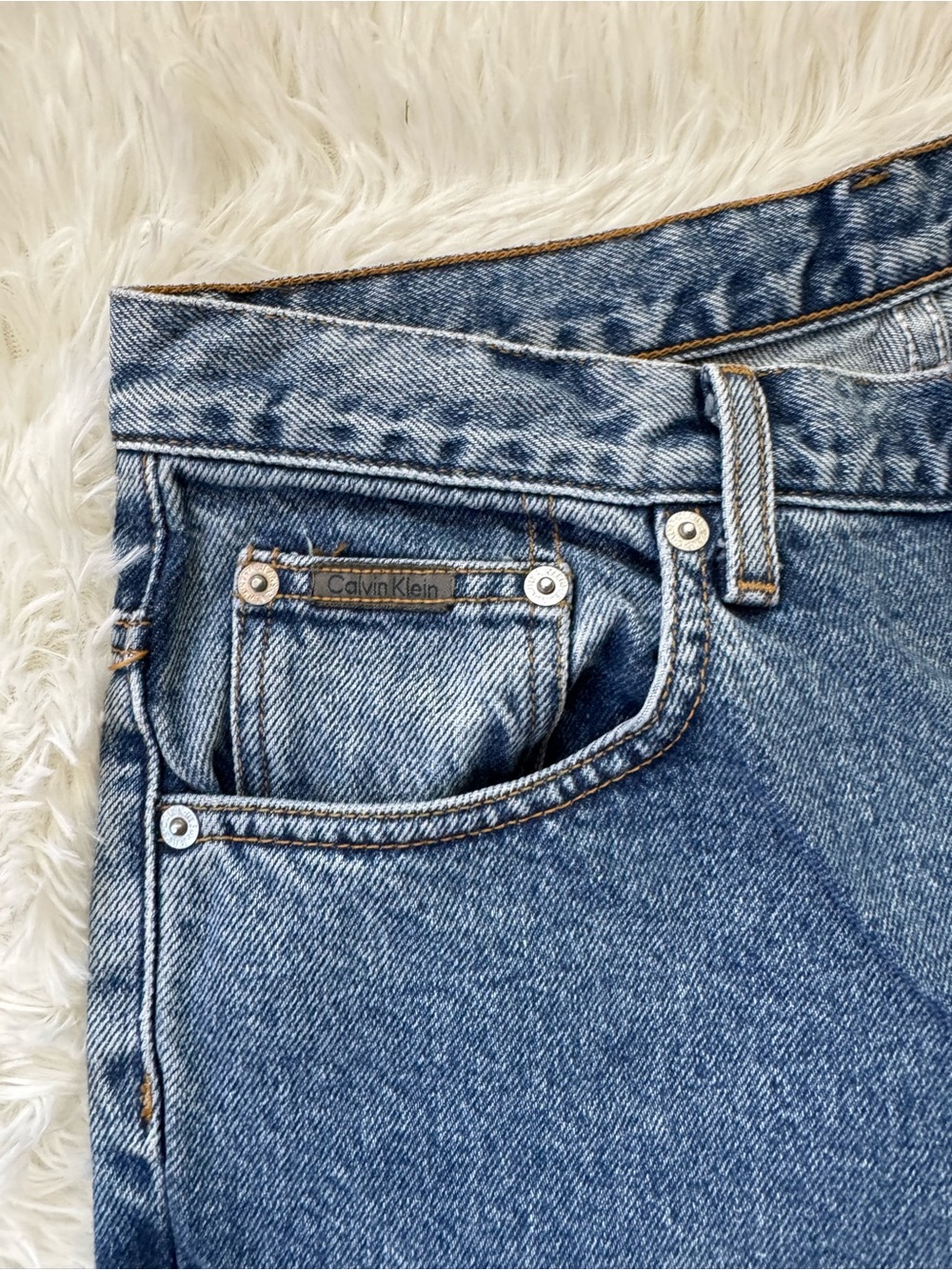 VTG Calvin Klein Classic 5 Pocket Jean Double Stonewash rigid mom jean sz 8/10 - Picture 3 of 13